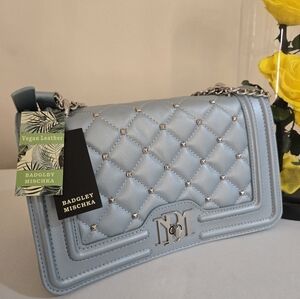NWT Badgley Mischka Quilted Studed Purse